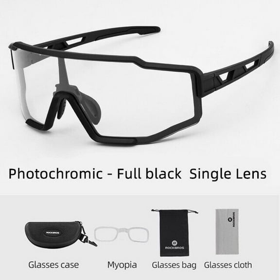 ROCKBROS Bicycle Sunglasses Built-in Myopia Frame Unisex Sports Cycling Goggles