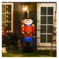 thumbnail image 2 of Giant 6ft Inflatable Nutcracker Soldier Yard Decoration - Festive Holiday Outdoor Decor, Red & Black, Durable Polyester, LED Lights, Easy Setup, 2 of 9