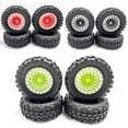 thumbnail image 4 of ZheElen RCGOFOLLOW 1/24 Plastic Wear-resistant Wheel Rims Tyre RC Upgrade Part Rc Wheel Rims Tyre For ECX Barrage RC Car Part Green, 4 of 6
