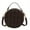 Brown, variant on Quilted Round Crossbody Bag for Women - Faux Leather Compact Shoulder Purse (7.48×2.95×7.48in)