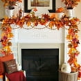 thumbnail image 5 of Clearance Artificial flowers under $10,Fall Garland Maple Leaves Garlands 70in Autumn Garland For Halloween Fireplace Decorations Fall Wedding Outdoor Decor, 5 of 9