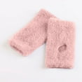 thumbnail image 4 of Cavosen Fingerless Gloves for Women Thermal Windproof Knit Fuzzy Fleece Comfortable Elastic Cuff Mittens, 4 of 4
