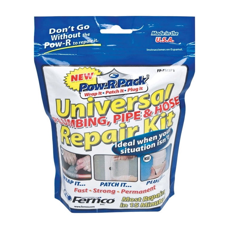 FERNCO FPW248CS Pipe Repair Kit 3-Pack - Permanent Fix For Leaking Pipes