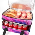 thumbnail image 5 of Flamingo Double Layered Insulated Lunch Bag with Two Compartments, Large Capacity, Refrigerated, Hand-Carried - 7.1x11.4x16.1 Inches, 5 of 6