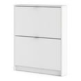 thumbnail image 3 of Tvilum Bright 2 Drawer Shoe Storage Cabinet, White, 3 of 15