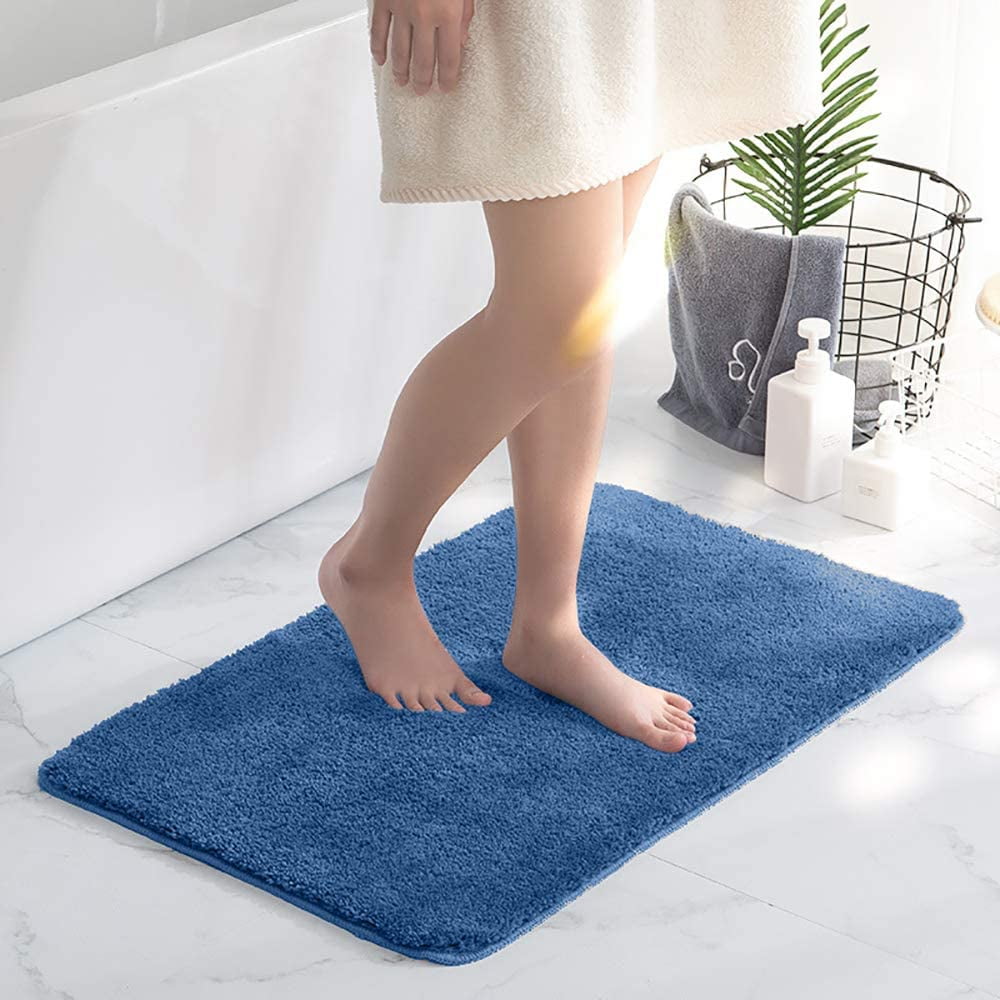 Tapis De Salle De Bain Liveinu - Moelleux Shaggy, Absorbant, Antidérapant, 80x150 Cm, Lavable En Machine