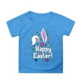 thumbnail image 1 of Icvfdpl T-Shirts pour Filles Rentrée des Classes, Enfants Pâques Col Rond Manches Pétales Couleur Unie T-Shirts Confortables pour Usage Quotidien 10-11 Ans, 1 of 4