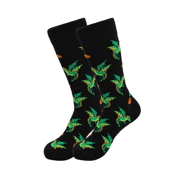 Exotic Animals Dress Casual Socks - Dragon - For Men Women