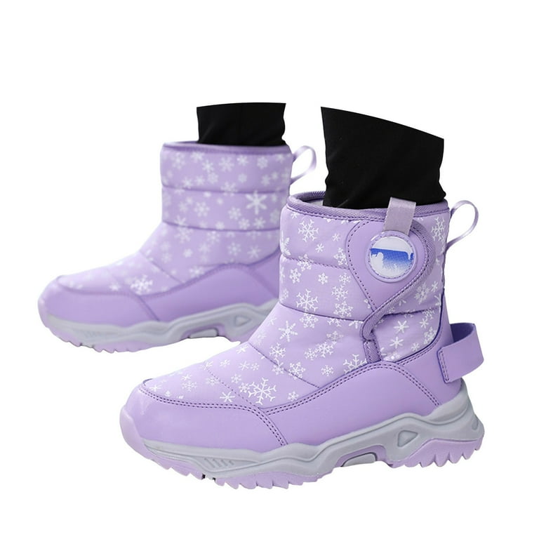 Sopiago Toddler Winter Boots Boys Slip Resistant Outdoor Warm