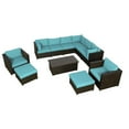 thumbnail image 1 of Innesbrook Collection 11-Piece Aluminum Patio Conversation Set with Aqua Cushions, 1 of 2