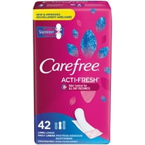 2 Pack Carefree Acti-Fresh Body Shape Long To Go Panty Liners, Unscented, 42 Each