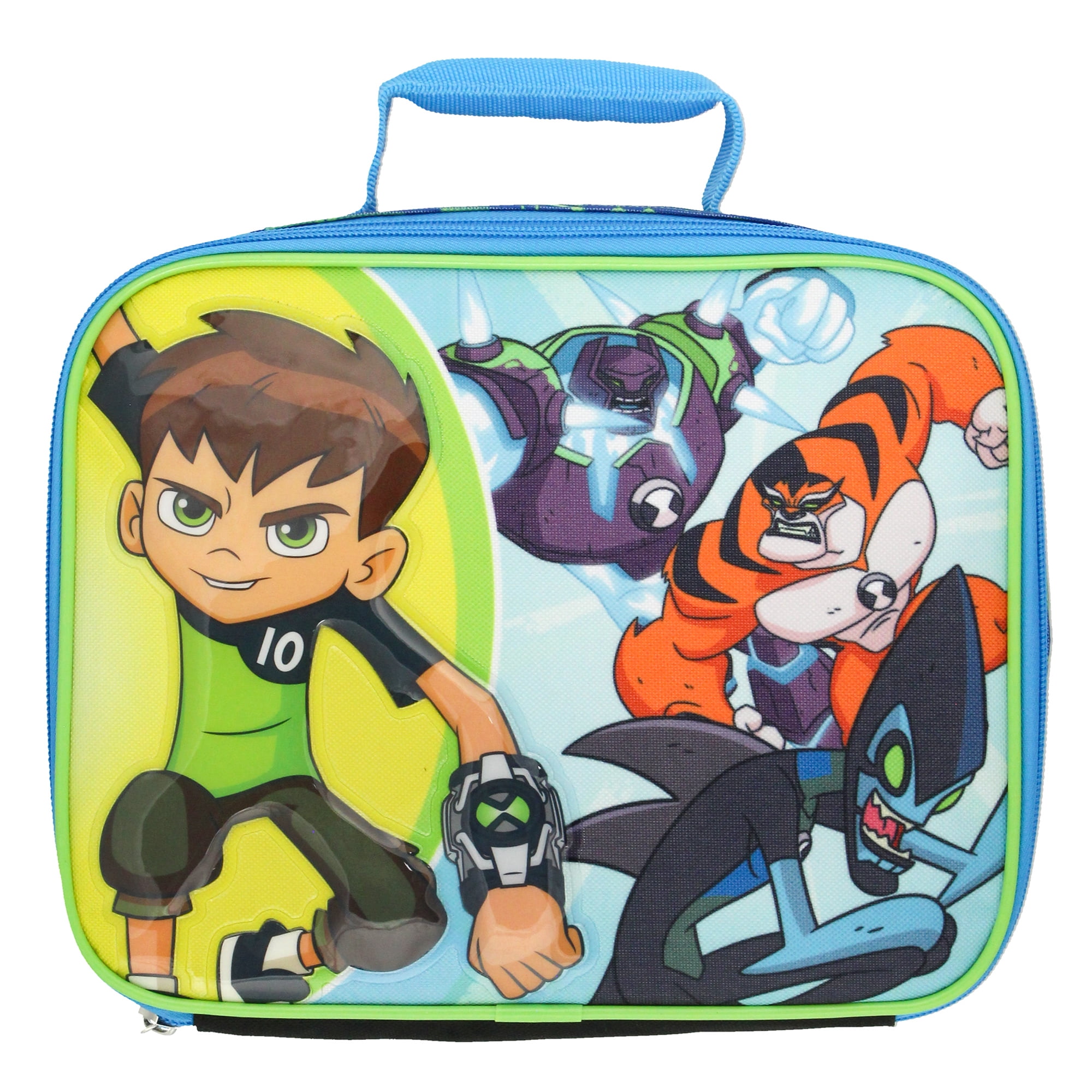 Ben 10 Aliens Omni-Kix Shock Rock Rath XLR8 Single Compartment Lunch Bag Tote For Hot And Cold Food, Drinks, And Snacks 10"