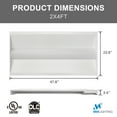 thumbnail image 3 of 2X4 LED Troffer Light Fixture with 3CCT & Wattage Adjustable, 3 of 7