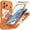 Orange, variant on Dteck Case with Wrist Strap for iPhone 17 Pro Max,360° Full Body Case Built-in HD Touch Sensitive Screen Protector Compatible with MagSafe Shockproof Clear Back Cover,Black