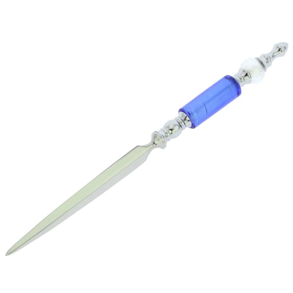 GlassOfVenice Murano Glass Letter Opener - Silver Blue