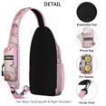thumbnail image 2 of Artistic Pig Print Sling Backpack Lightweight Crossbody Daypack with Cute Farm Animal Cartoon Pattern Watercolor Floral Abstract Design Funny and Aesthetic Anti-theft Travel Bag for Outdoor Gym Daily, 2 of 6