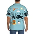 thumbnail image 7 of Goofa Let's Go on an Adventure Printed Men's Casual Short-sleeved Shirt,Lightweight Breathable Button-down,Summer Casual men's top,Versatile Fashion shirt-Small, 7 of 7
