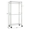 thumbnail image 6 of UWR-Nite Rolling Metal Pipe Commercial Grade Clothing Rack on Wheels Design Garment Rack with Hanging Rod, Heavy Duty Rolling Coat Closet Organizer Rack for Hanging Clothes, 6 of 8