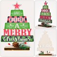 thumbnail image 3 of Decoración De Árbol De Navidad De Madera De Escritorio Atractivo Árbol De Navidad De Mesa Elegante Marca De Árbol De Navidad De Madera Para Patio Interior Al Aire Libre Casa De Patio seitruly HA027288-01, 3 of 7