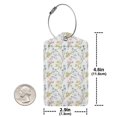 thumbnail image 4 of Naloa Floral Luggage Tag for Suitcase Leather Baggage Tag with Stainless Steel Loop Privacy Cover for Women Men Girls-1, 4 of 5