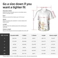 thumbnail image 6 of Lsque Watercolor Floral pattern Hawaiian Shirt for Men, Unisex Summer Beach Casual Short Sleeve Button Down Shirts-Large, 6 of 9