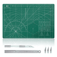 thumbnail image 1 of Tapete de Corte A3 con Cuchillo Regla, 45x30 cm Alfombrilla Corte Autorregenerable Xtellar verde, 1 of 4