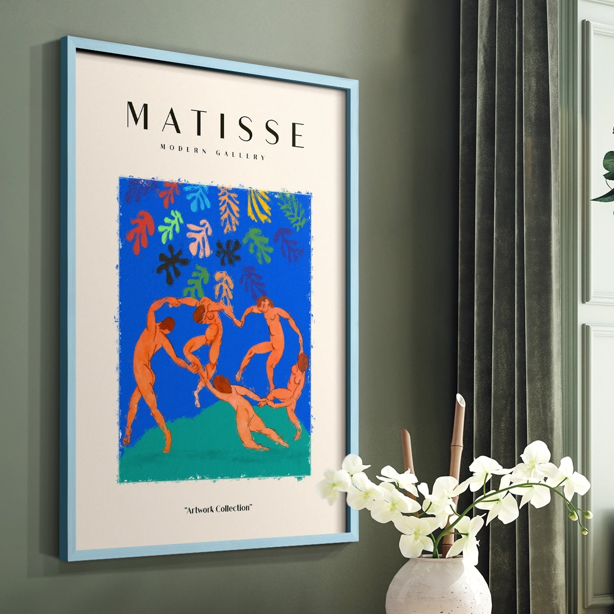Matisse CX Framed Print in Blue Solid Wood 11 x 14 Framed Print