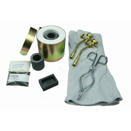 Mini Propane Gas Furnace Kit - Mold, Kiln, Flux, Tips, Gloves, Crucibles,