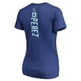 thumbnail image 3 of Women's Salvador Perez Royal Kansas City Royals Backer V-Neck T-Shirt, 3 of 3