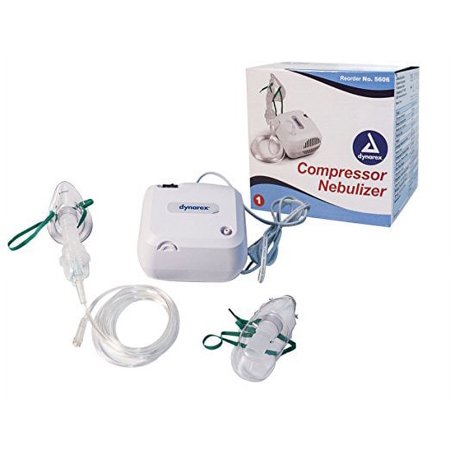 Dynarex Compact Piston Compressor with Adult and Child Mask Kits + 5 Saline Starter Pak