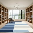 thumbnail image 2 of ODIKA 2'x3' Machine Washable Non-Slip Area Rug, Geometric Navy Blue High Traffic Rug, Blue, 1053398, 2 of 7