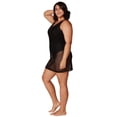 thumbnail image 4 of Womens Swimsuit Cover Up Mesh Tank Dress, Tank Dress Black, Size: S, Vacay Land, 4 of 5