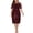 Wine#6, variant on Brilliant Womens Dresses Fashion Womens Casual Long Sleeve Round Neck Printed Knee Length Dress Black Dress Summer