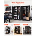 thumbnail image 6 of VEVOR Metal Storage Cabinet, 70.6 in Rolling Steel Garage Cabinet with Adjustable Shelves, 2 Magnetic Doors, Hanging Rod & 3 Rod Hooks, 5 Tiers Lockable Tool Storage for Pantry, Warehouse, Basement, 6 of 9