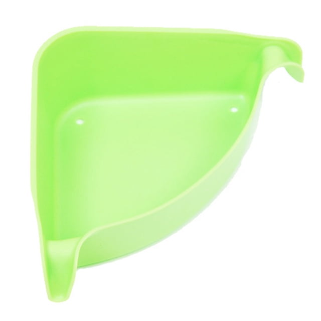 Estantes triangulares con ventosa para esquina de pared de cocina y baño (verde)