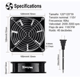 thumbnail image 2 of Extractor Ventilador  Bloosom Abanico Industrial 6in 110v Aluminio Negro, 2 of 4