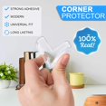 thumbnail image 4 of Protector de esquina, protectores de esquina a prueba de bebés, protectores de borde de mesa transparentes, parachoques, mantiene a los niños seguros, protectores para gabinete de muebles contra esquinas afiladas (paquete de 24) BANYUO Electrónica, 4 of 6