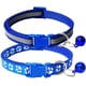thumbnail image 1 of Paquete de 2 huellas y collar reflectante para gatos con cascabel Collar básico para perros y gatos Hebilla Collar ajustable de poliéster para perros y gatos o cinturones de seguridad Xemadio WMZL-635-2, 1 of 3