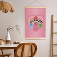 thumbnail image 5 of The Powerpuff Girls Wooden Shaft Hanging Poster Home Decor Poster Wall Art Painting For Living Room Bedroom 16"X24", 5 of 7
