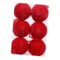 thumbnail image 3 of 6 bolas navideñas de espuma ligeras envueltas en hilo para decoración navideña, adornos para de para compromisos y aniversarios. Rojo, 3 of 8