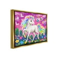 thumbnail image 4 of Stupell Industries Unicorn in Meadow Fairy Tales & Fantasy Painting Gold Floater Framed Canvas Art Print Wall Art, 21 x 17, 4 of 10