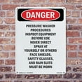 thumbnail image 5 of Pressure Washer Procedures Inspect OSHA Danger Rigid Plastic Sign 10 Inch x 7 Inch - 5 Pack, 5 of 8