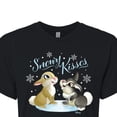 thumbnail image 3 of Disney Bambi - Christmas - Snowy Bunny Kisses - Juniors Cropped Cotton Blend T-Shirt, 3 of 5