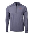thumbnail image 2 of Men's Cutter & Buck  Heather Navy UConn Huskies Big & Tall Adapt Eco Knit Quarter-Zip Pullover Top, 2 of 3