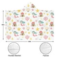 thumbnail image 3 of Wearable Blanket,White Mermaid Pattern Hooded Wearable Flannel Blanket for Adults & Teens,Winter Poncho Shawl Wrap Cape Cozy Anti-Pill,60"x80", 3 of 5