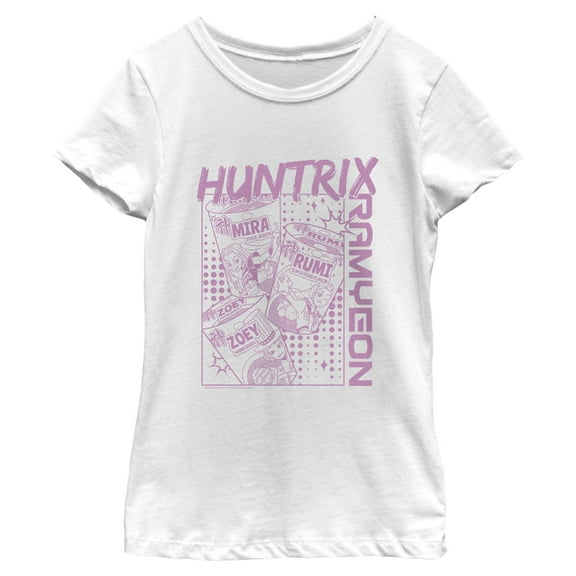 Girls KPop Demon Hunters Zoey Mira and Rumi Ramyeon T Shirt