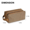 thumbnail image 6 of Mens Toiletry Travel Bag Hanging Dopp Kit Canvas Shaving Kit Toiletries Organizer for Grooming Travel Essentials, Gifts for Men & Women, Brown, 6 of 8