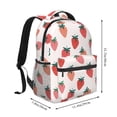 thumbnail image 2 of Fotbe Hand Drawn Strawberry Pattern Casual Backpack for School, Travel, and Outdoor Activities - Durable, Lightweight, and Comfortable, 2 of 5