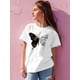 thumbnail image 1 of Butterfly graphic print creative T-Shirts, Soft & Elastic Comfy Crew Neck Short Sleeve Tee, Kid's Summer Tops, 1 of 6