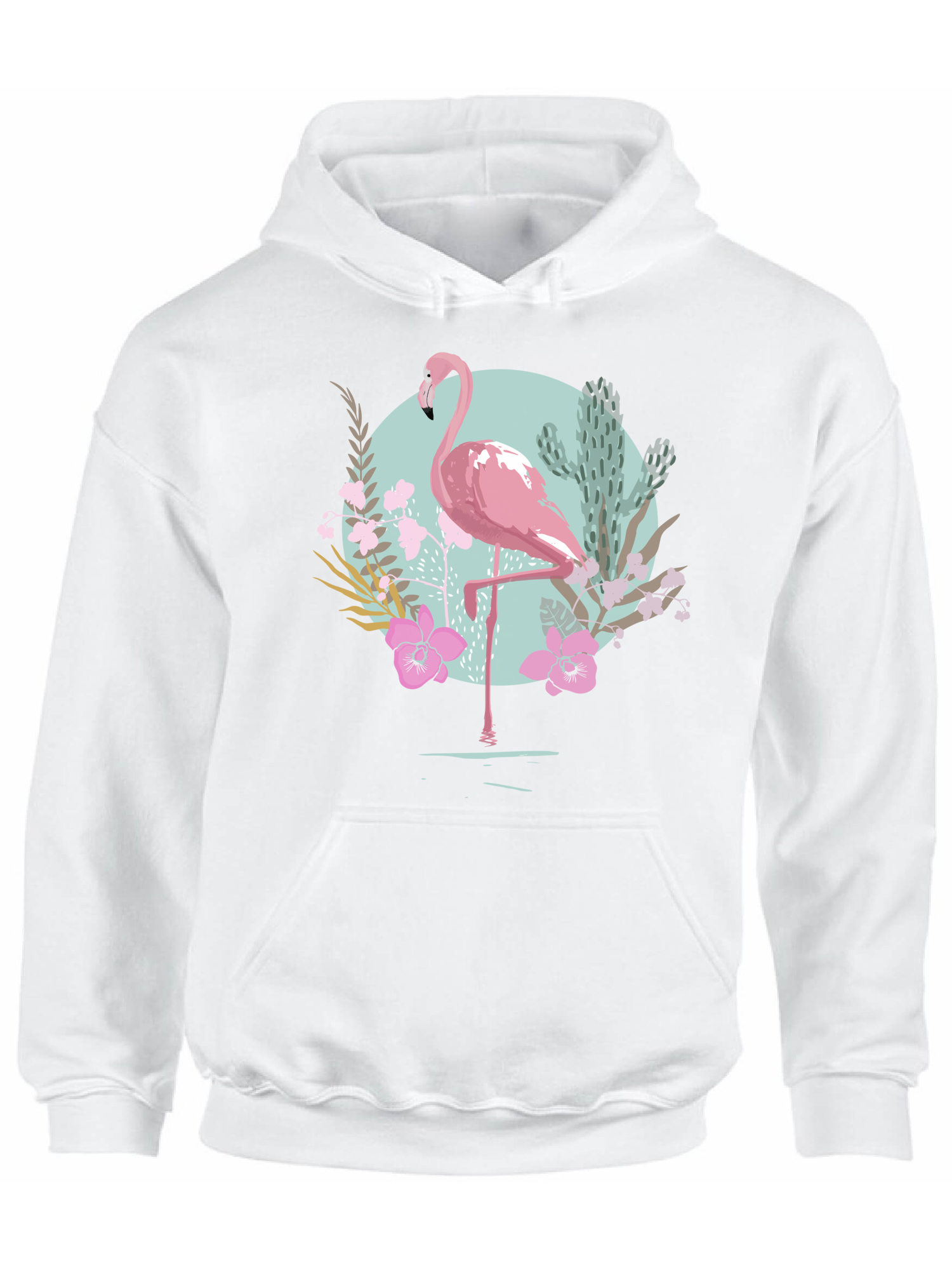 Awkward Styles Pink Floral Flamingo Unisex Hoodie Pink Flamingo Hoodie for Him Flamingo Clothes Summer Hoodie for Women Flamingo Sweater for Men Gifts